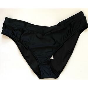 J. Crew High Rise Bikini Swim Bottom Black Size 3X Plus NEW